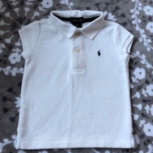 Ralph Lauren Girls size 2/2T terry white shirt